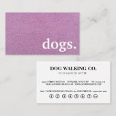 黒板モダン犬。ロイヤリティパンチカード 名刺 (正面/裏面)