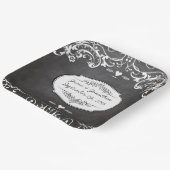 黒板モダン結婚ビクトリアンヴィンテージ ペーパープレート (傾斜あり)