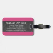 黒板モノグラム文字Aと明るい山形シボロン ラゲッジタグ (裏面横)