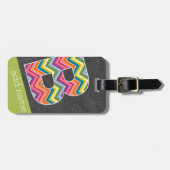 黒板モノグラム文字Bと明るい山形 ラゲッジタグ (正面横)