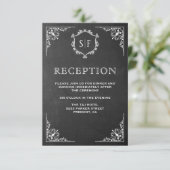 黒板モノグラ華美ム披露宴 招待状 (スタンド正面)