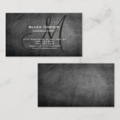 黒板ユニークオリジナルモノグクラシカルラム 名刺 (正面/裏面)