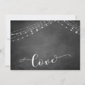 黒板ライトアップスクリプト延期結婚式 招待状 (裏面)