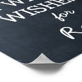 黒板ライトダークピンクギフトテーブルサイン ポスター (角)