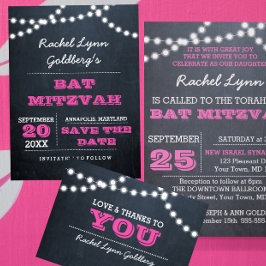 黒板ライトダークピンクバルミツワーありがとう サンキューカード