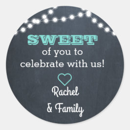 黒板ライトティール（緑がかった色）スイートトリートバッグシール ラウンドシール