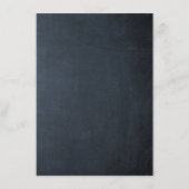 黒板ライトティール（緑がかった色）結婚の情報カード エンクロージャーカード (裏面)