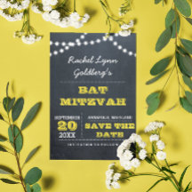 黒板ライト金ゴールドバルミツワー日付を保存