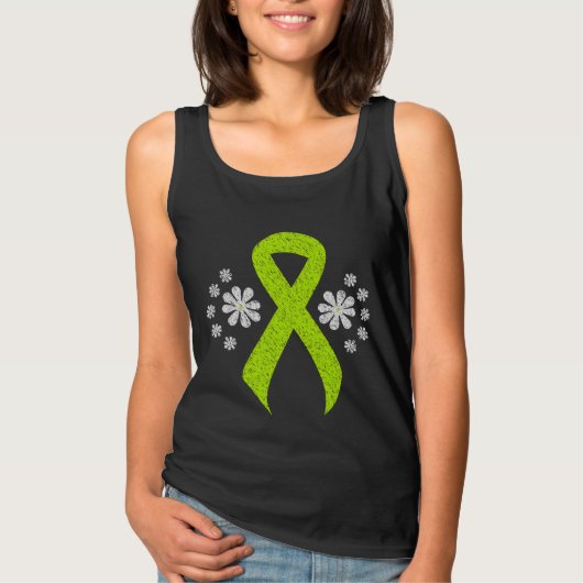 黒板ライムグリーン認識度リボン Tシャツ (正面)