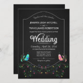 黒板ラブバードの結婚式招待状 招待状 (正面/裏面)