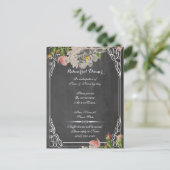 黒板リハーサル結婚ディナー ポストカード (スタンド正面)