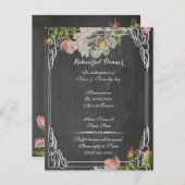 黒板リハーサル結婚ディナー ポストカード (正面/裏面)