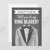黒板リングや輪持参人 | Groomsman 招待状 (正面/裏面)