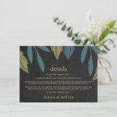 黒板リーフ結婚の詳細インサート エンクロージャーカード (スタンド正面)