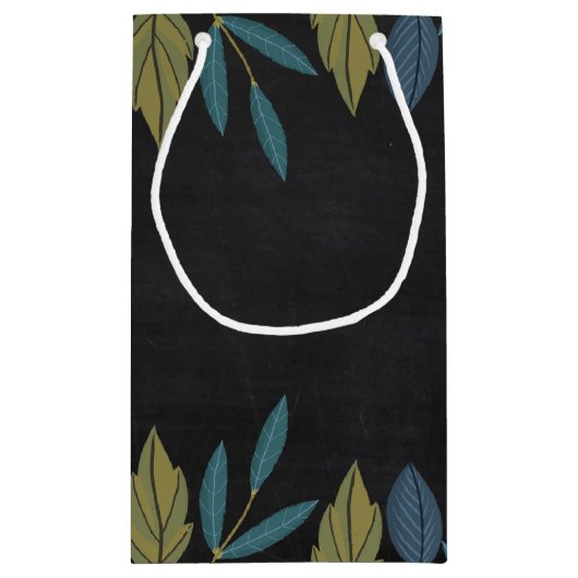 黒板リーフ結婚式の引き出物 スモールペーパーバッグ (裏面)