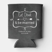 黒板ルック結婚スクーラーボックス 缶クーラー (正面)