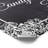 黒板ルック結婚ス飴バーポスター ポスター (角)