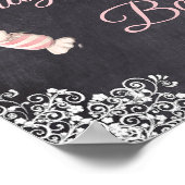 黒板ルック結婚ス飴バーポスター ポスター (角)