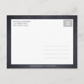 黒板ルック誕生のお知らせ – 緑 案内ポストカード (裏面)