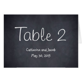 黒板ルッ結婚クのテーブル·ナンバー·カード