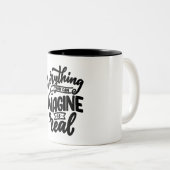 黒板レタリングコーヒータイムマミニマルグ ツートーンマグカップ (正面右)