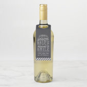 黒板レタリングパーソナライズされたハッピーニューイヤー ボトルネックタグ (ボトル)