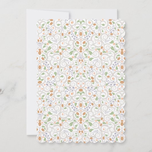 黒板レースのようティーカップベビーシャワー招待状 招待状 (裏面)