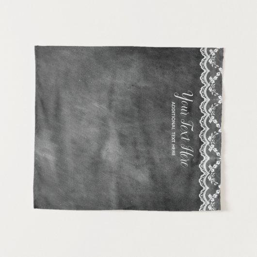 黒板レースの結婚式写真撮影用背景 タペストリー (正面(横))