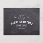 黒板ロゴ クリスマス ポストカード (正面)