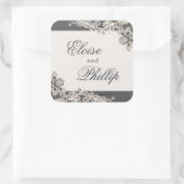 黒板ロマンスステッカー スクエアシール (バッグ)