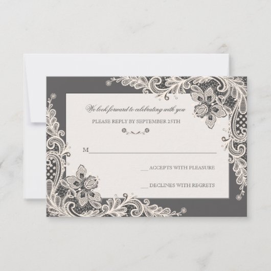 黒板ロマンス応答カード 招待状 (正面)