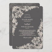 黒板ロマンス ウェディング招待状 招待状 (正面/裏面)