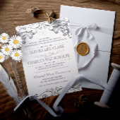 黒板ローアリング20sヴィンテージタイポグラフィ招待状 招待状