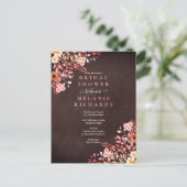 黒板ワイルドフラワーズフローラブライダルシャワー 案内ポストカード (スタンド正面)