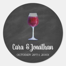黒板ワインラウンドスティッカー ラウンドシール