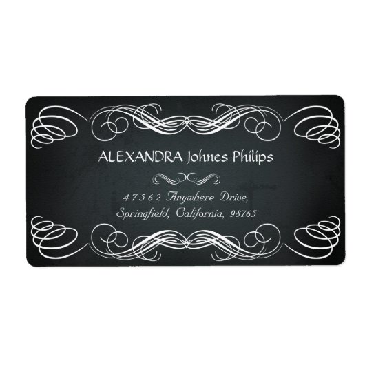 黒板ヴィンテージはっきりしたタイポグラフィ ラベル (正面)