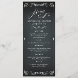 黒板ヴィンテージはっきりした結婚タイポグラフィのメニュー メニュー