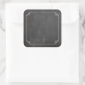 黒板ヴィンテージホワイトフローリッシュフレカスタマイズーム スクエアシール (バッグ)