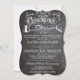 黒板ヴィンテージモダンビクトリアンタイポグラフィ 招待状