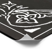 黒板ヴィンテージ結婚タイポグラフィ ポスター (角)