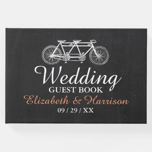 黒板上タンデム結婚自転車 ゲストブック (正面)