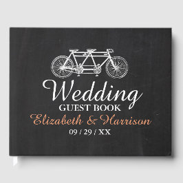 黒板上タンデム結婚自転車 ゲストブック