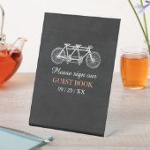 黒板上タンデム結婚自転車 台座サイン (インサイチュ)