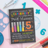 黒板不機嫌科学パーティー誕生日 招待状