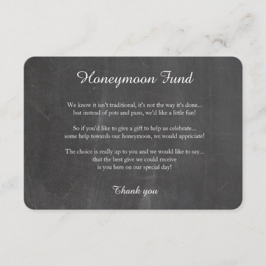 黒板世界地図ハニームーンウェルカムカード エンクロージャーカード (正面)