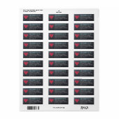 黒板付きハート差出人住所ラベル ラベル (フルシート)