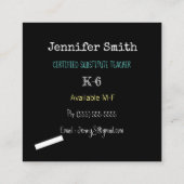 黒板代替先生スクエアビジネスカード スクエア名刺 (裏面)