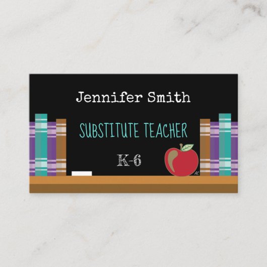 黒板代替先生名刺代 名刺 (正面)