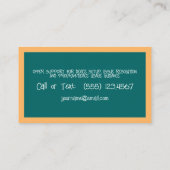 黒板代替先生 コーリングカード (裏面)