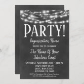 黒板企業のパーティの招待状 招待状 (正面/裏面)